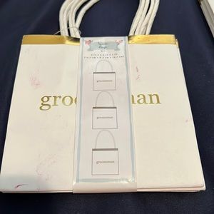 Groomsmen, flower girl, maid of honor, and best man gift bags